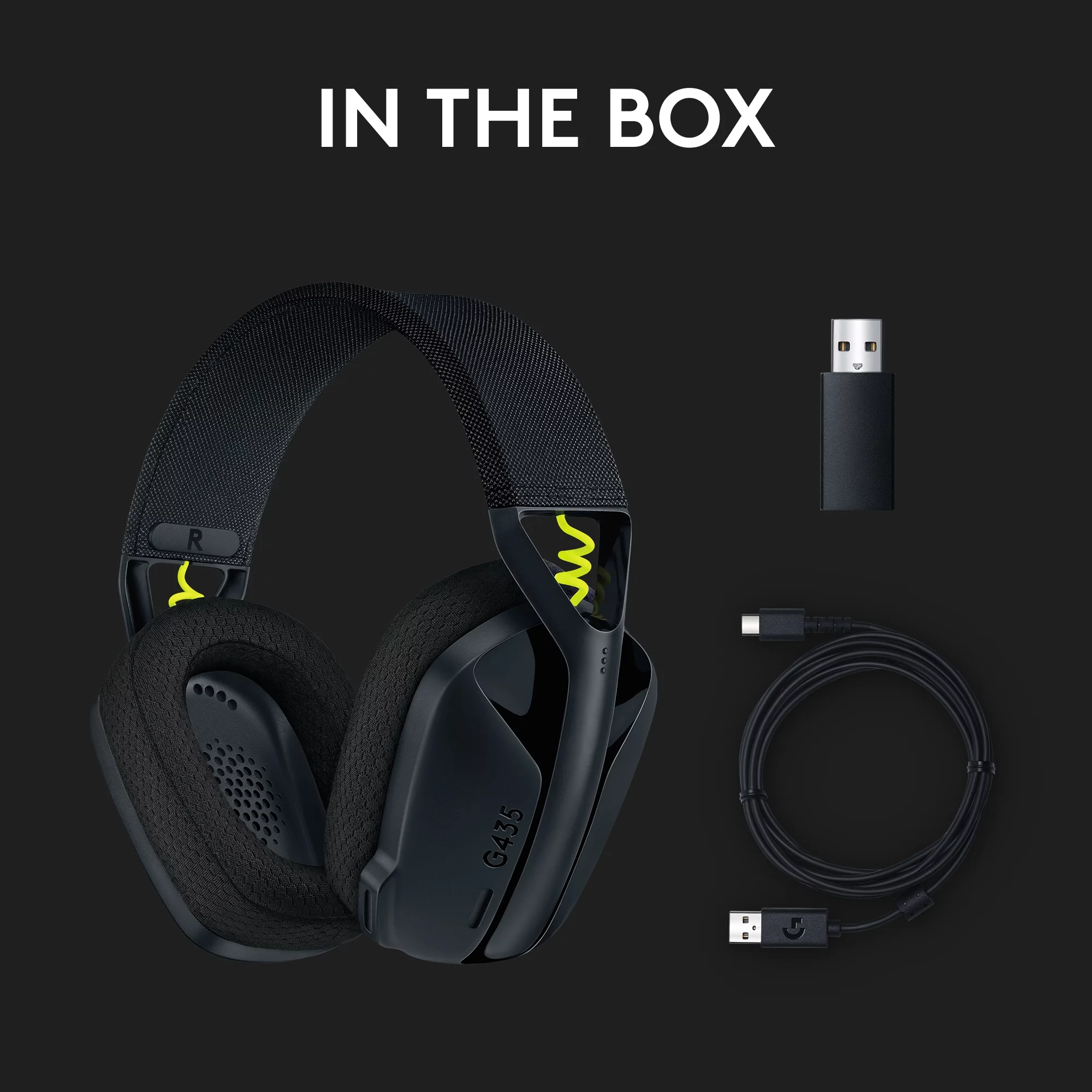 Logitech G435 LIGHTSPEED and Bluetooth Wireless Gaming Headset - Lightweight over-ear headphones, built-in mics, 18h battery