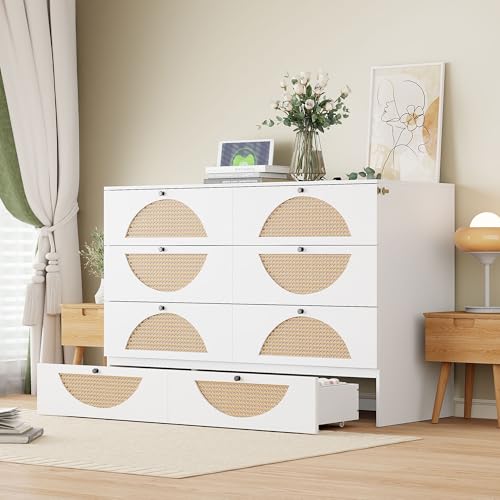 Harper & Bright Designs Full Size Murphy Bed Cabinet Wall Bed Chest with USB