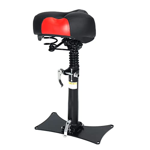 Electric Scooter Seat 45-60 cm Height Adjustable, Leather Saddle with Shock Absorption, Foldable Folding Removable Seat 10/11 inch Electric Scooters