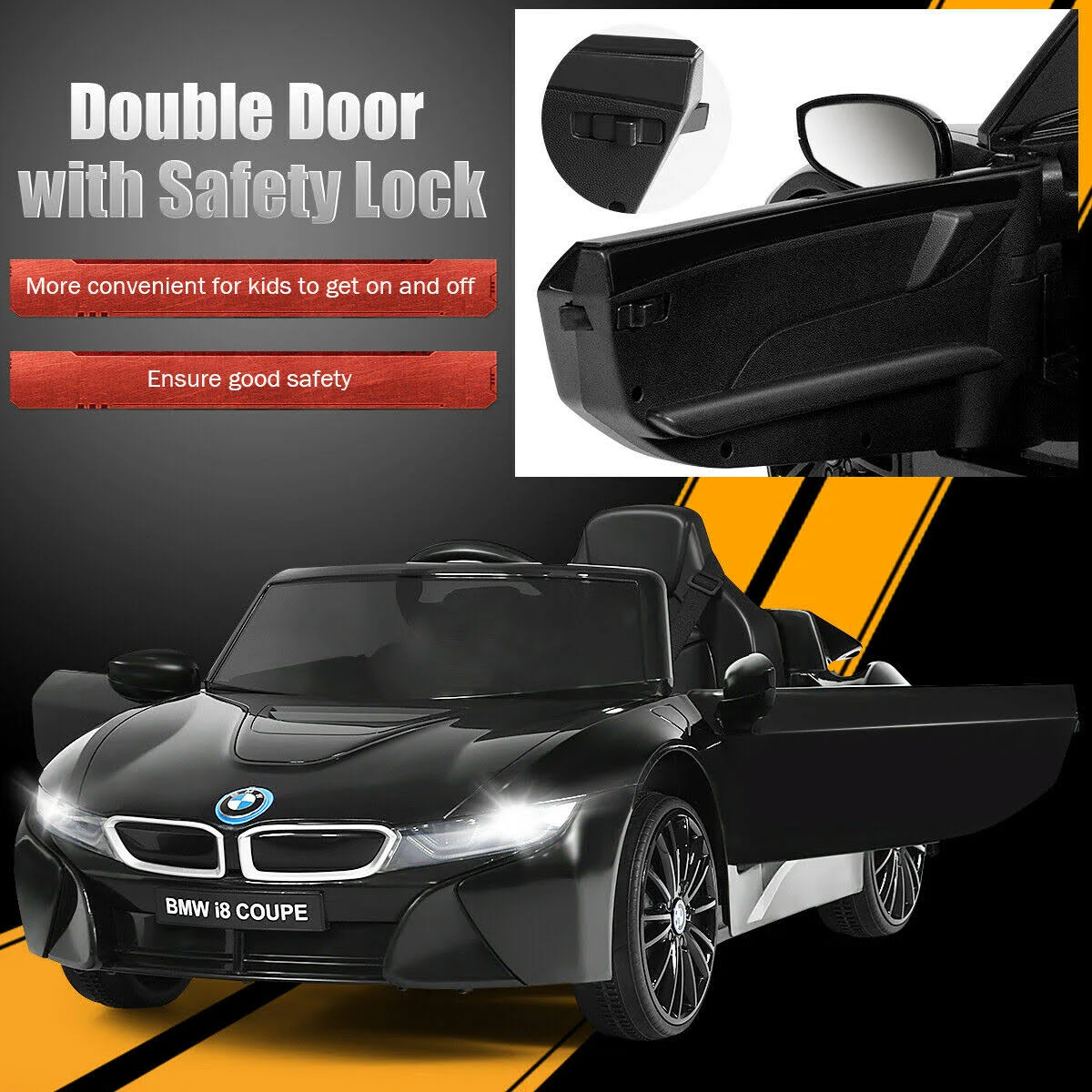 12V Licensed BMW i8 Kids Ride on Car- Black