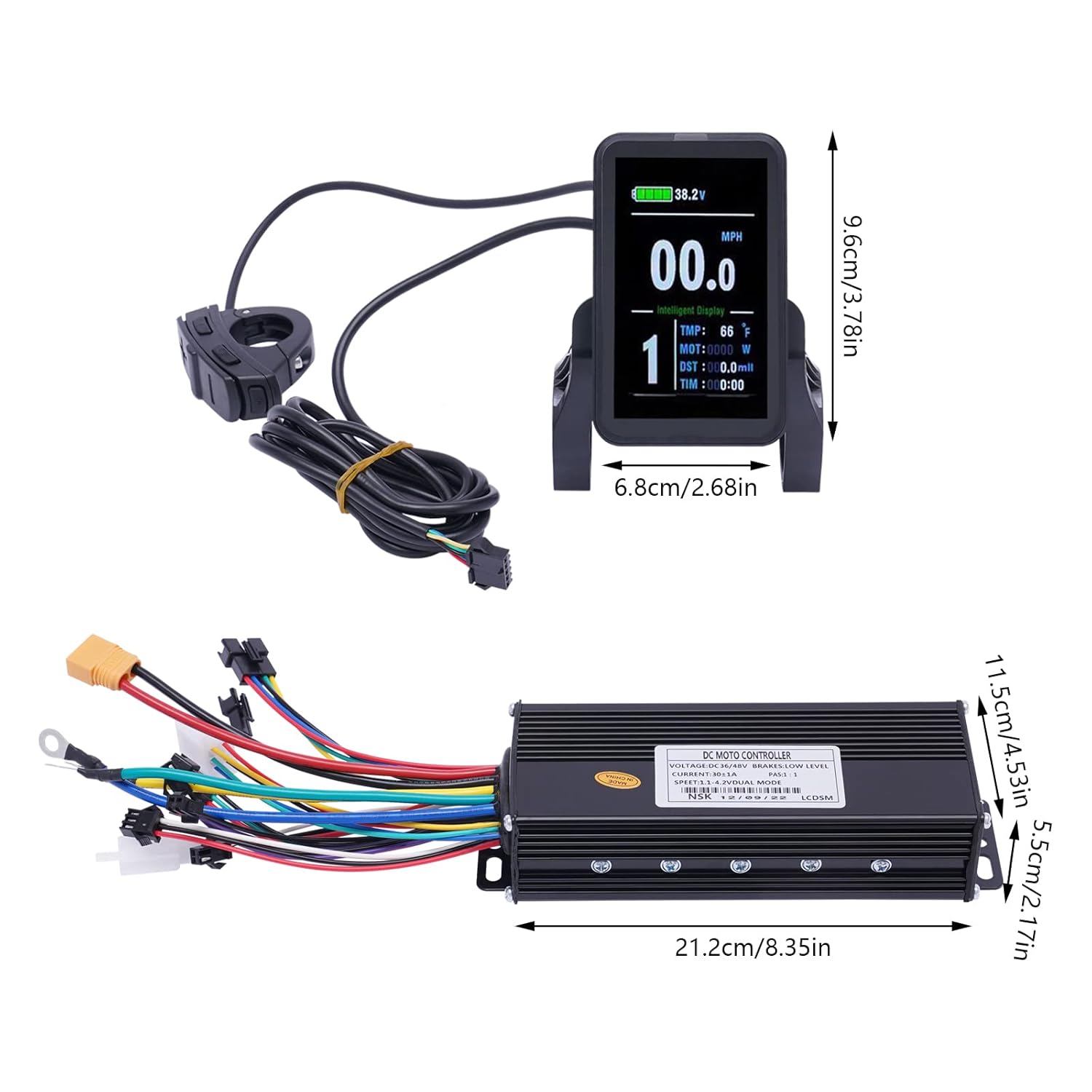48V 1000W Electric Bicycle Motor Kit Brushless Front Hub Motor Conversion Kits DIY Ebike 700C 45-55km/h Motor Bike Kit with Display for Sports