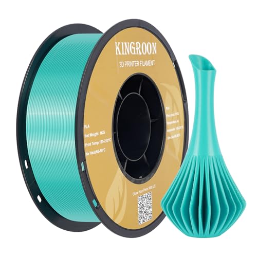 Kingroon Silk PLA Bundle 3D Printer Filament, Dimensional Accuracy +/- 0.03 mm, 10 kg Spool(22lbs)