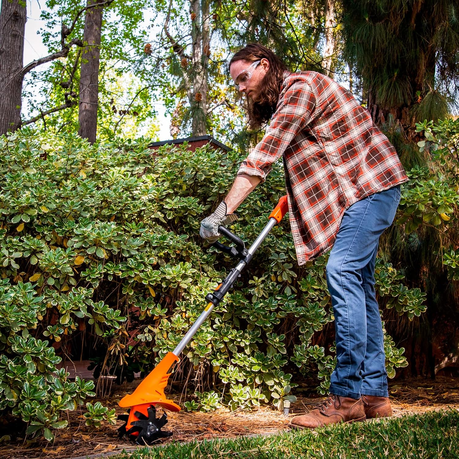 Ukoke Cordless Tiller Cultivator 20V 2.5 A Battery 280 max RPM Powered Tiller Cultivator