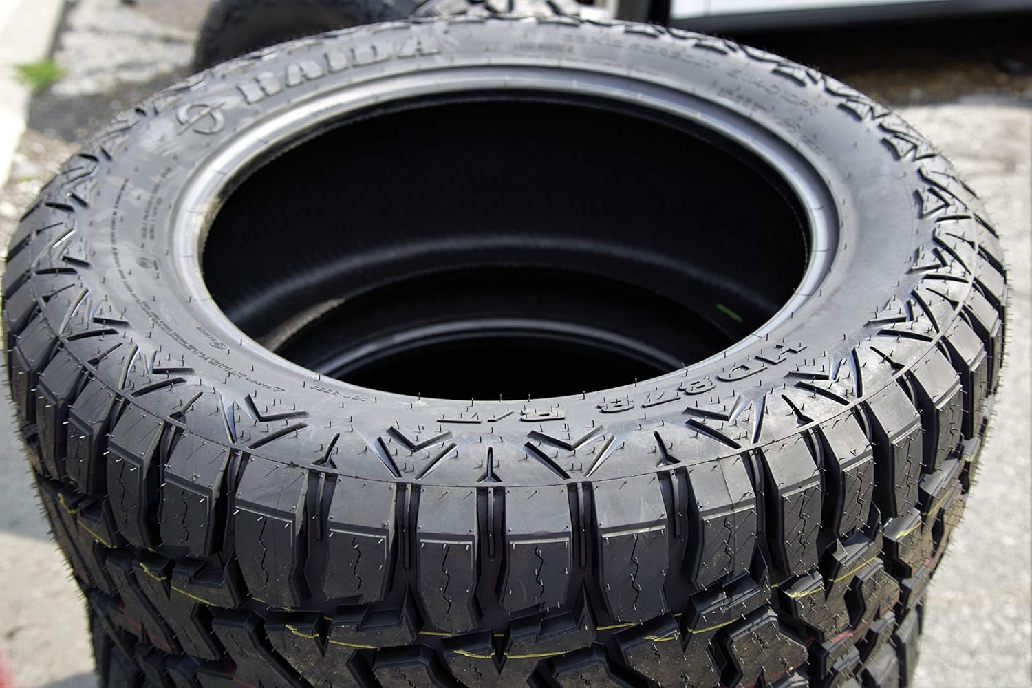 Haida HD878 RT All-Terrain Mud Off-Road Light Truck Radial Tire-33X12.50R22LT 33X12.50X22 33X12.50-22 114Q Load Range E LRE 10-Ply BSW Black Side