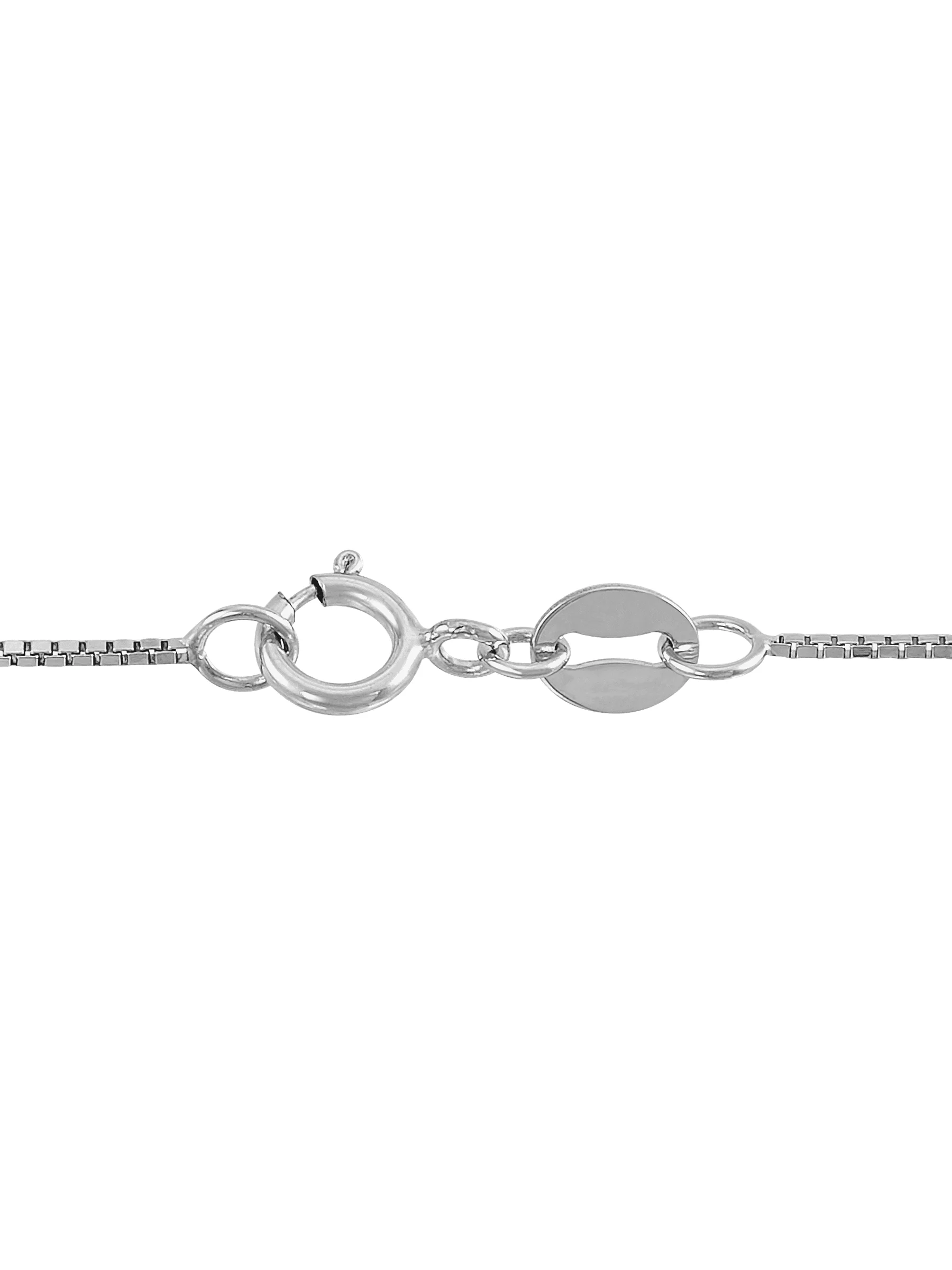 Women's Welry .7mm Box Chain Necklace in 14kt White Gold, 18"