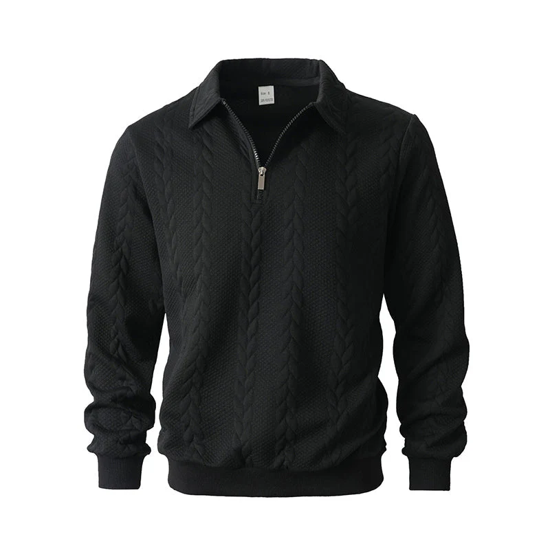 Adam™ | Cable Knit Zip-Collar Sweater