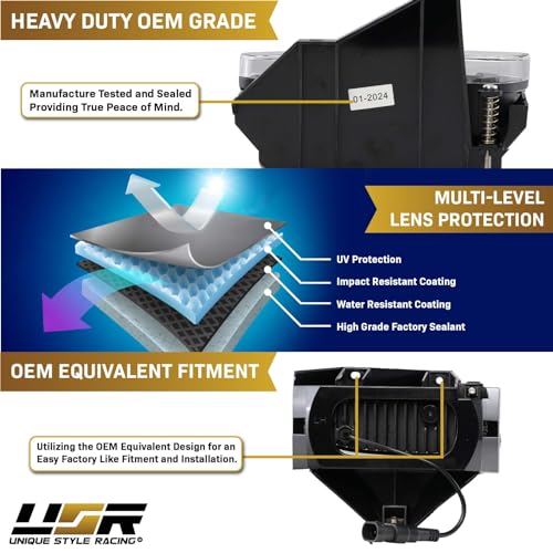 USR 96-04 Mustang V6/GT Plug and Play Tail Light Wire Harness for Sequential Signal + Total of 8 Cabnus LED Bulbs for Red Brake + White Reverse (Left