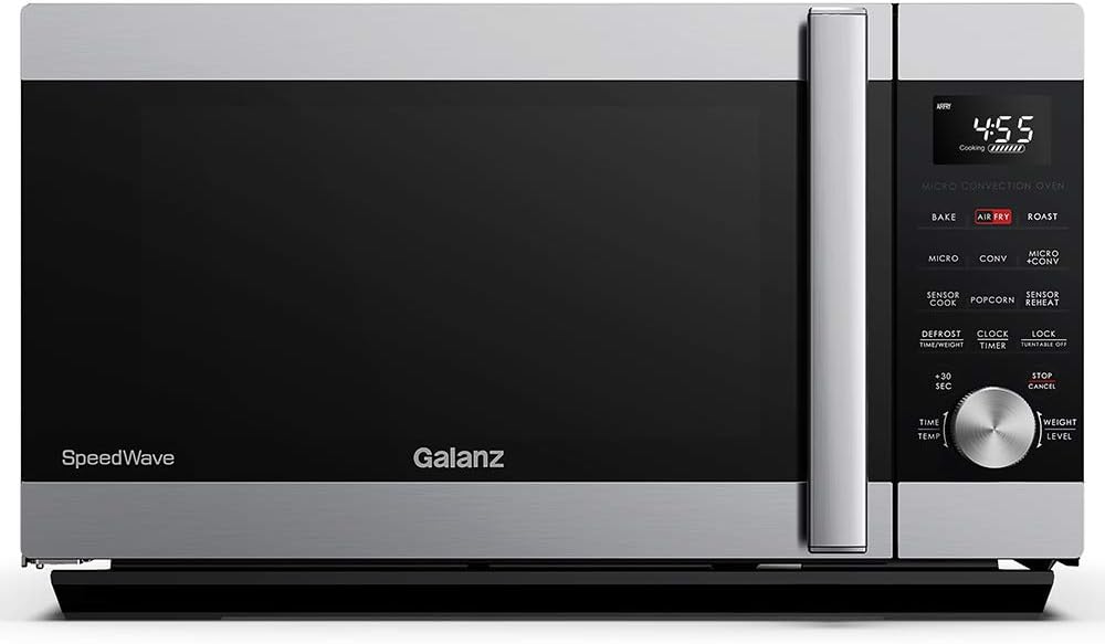 Galanz GSWWA12S1SA10 3-in-1 SpeedWave with TotalFry 360, Microwave, Air Fryer, Convection Oven with Combi-Speed Cooking, 1.2 Cu.Ft, Stainless Steel