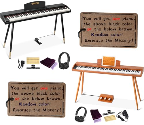 Digital Piano Keyboard for Beginners,Full Size 88 Key Semi-Weighted Keyboard Electric Piano with Stand,Power Adapter,Sheet Music Stand,Pedal