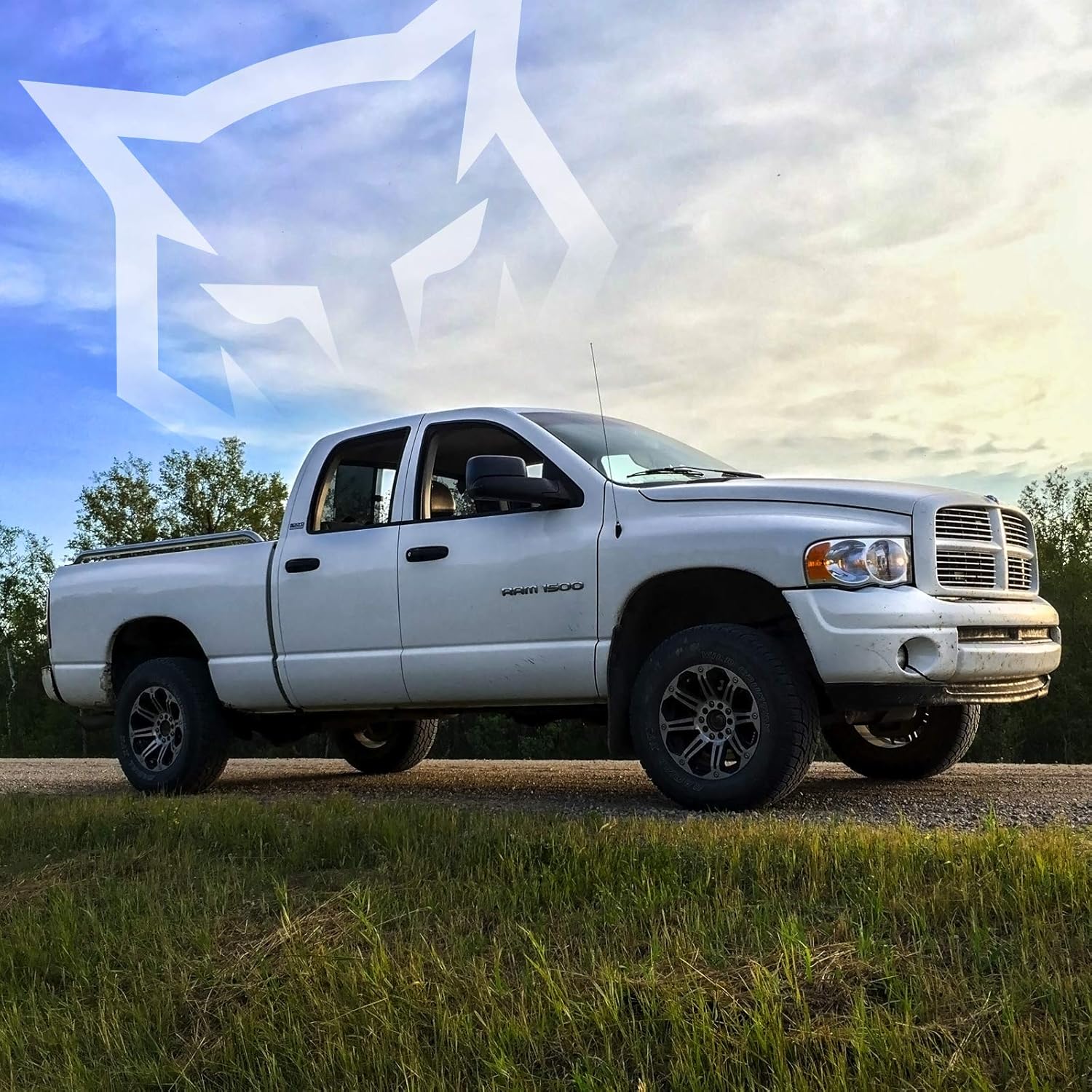 WULF 3" Front 3" Rear Lift Kit with Extended WULF Shocks compatible with 2002-2005 Dodge Ram 1500 4X4 with Torsion Bar Suspension