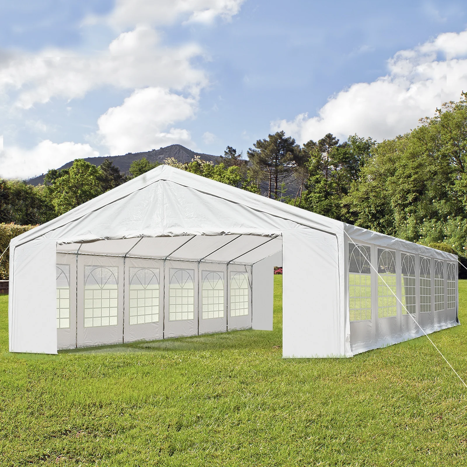 Outsunny 40'x20' Heavy Duty Party Wedding Tent Canopy Event Gazebo White