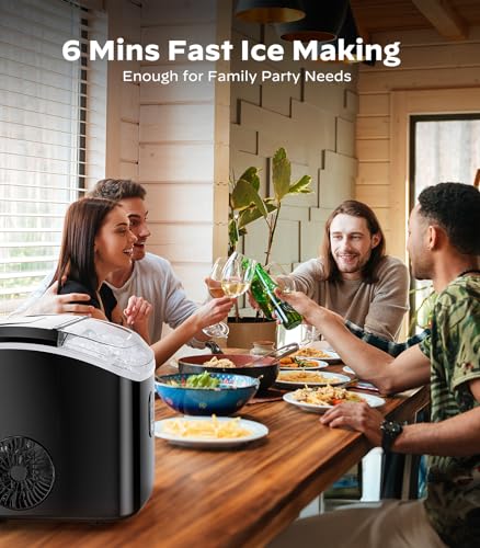 Nugget Ice Maker Countertop, Silonn Chewable Pellet Ice Machine with Self-Cleanin Function, 33lbs/24H Portable Ice Makers for Home Kitchen Officce