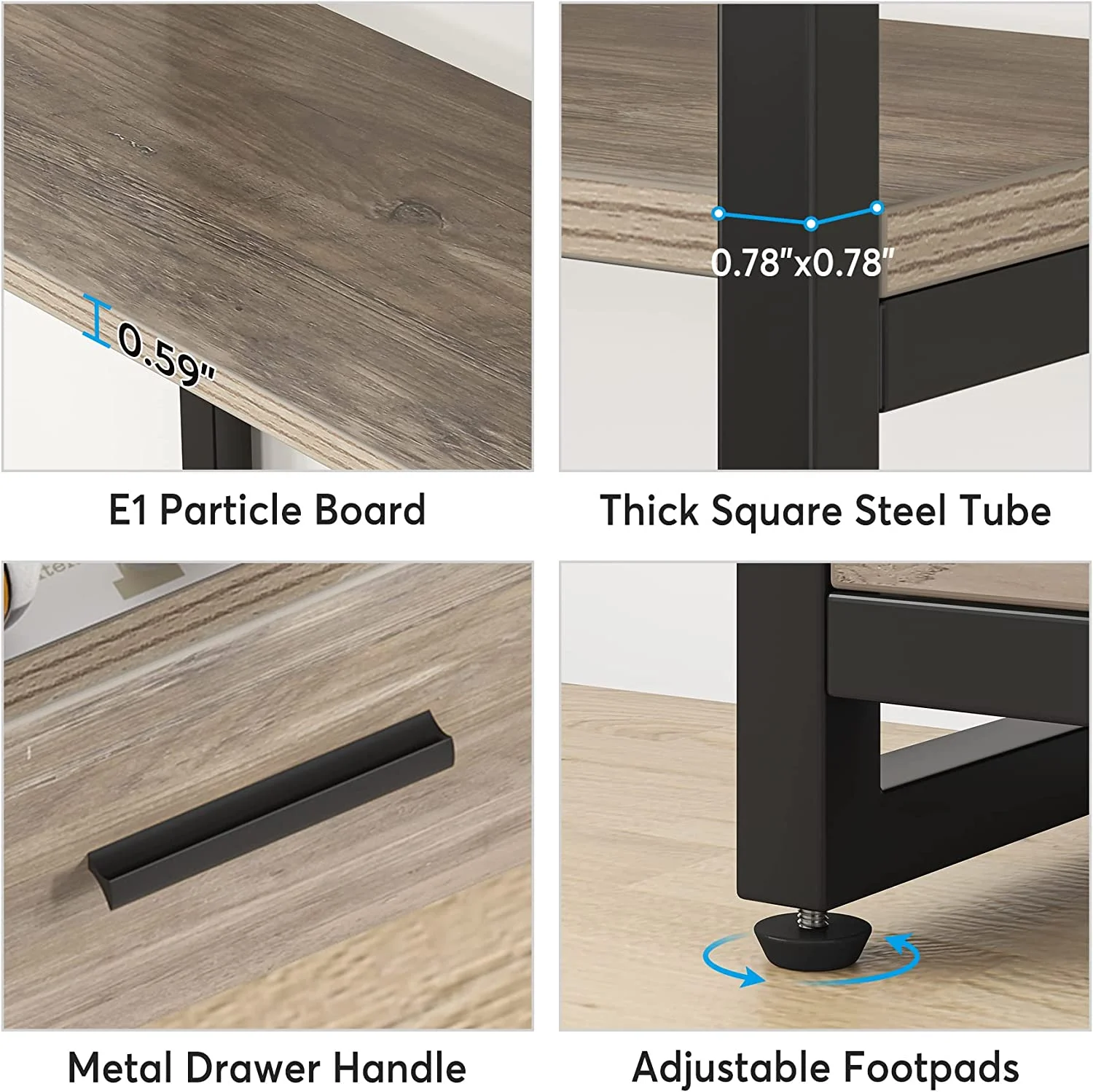 Tribesigns 70.9" Tall Bookshelf, Etagere Bookcase with 4 Drawers