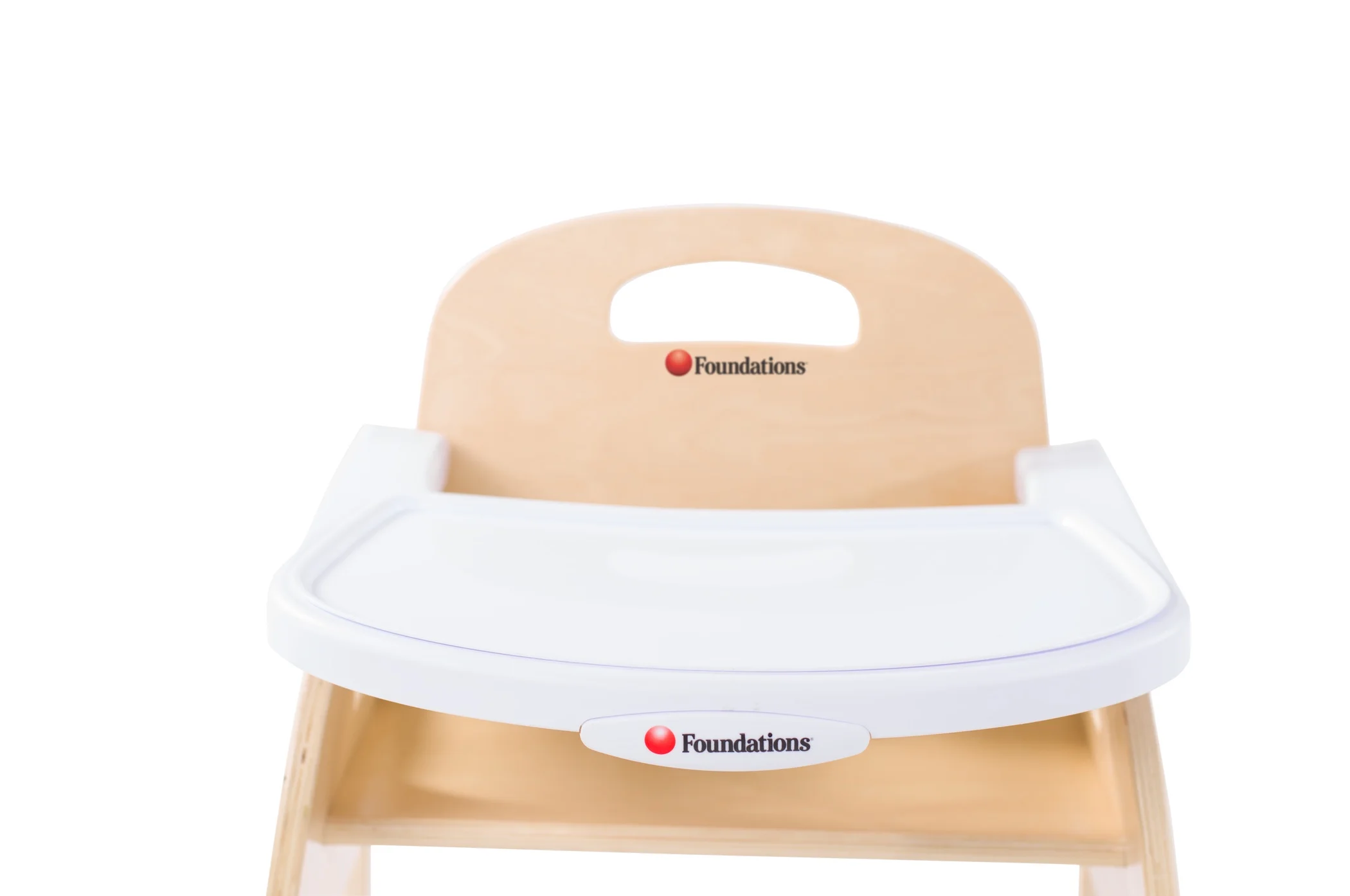 Foundations Easy Serve Low Toddler Feeding Chair with Tray, 5" Seat Height, Natural Wood