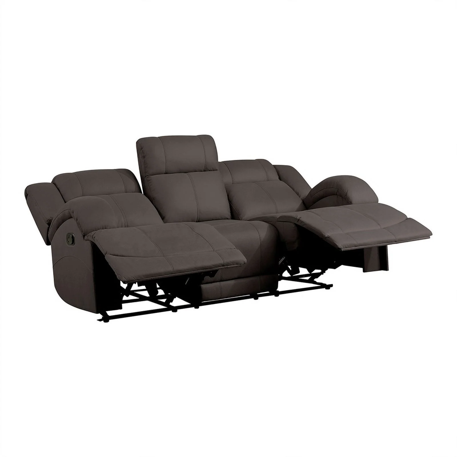 Lexicon Camryn Microfiber 2-Piece Manual Reclining Sofa Set in Chocolate