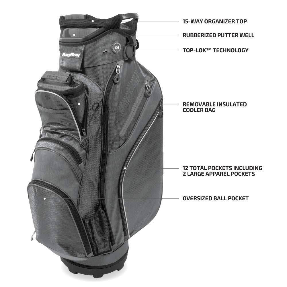 Bag Boy Chiller Cart Bag, Charcoal/Black/White