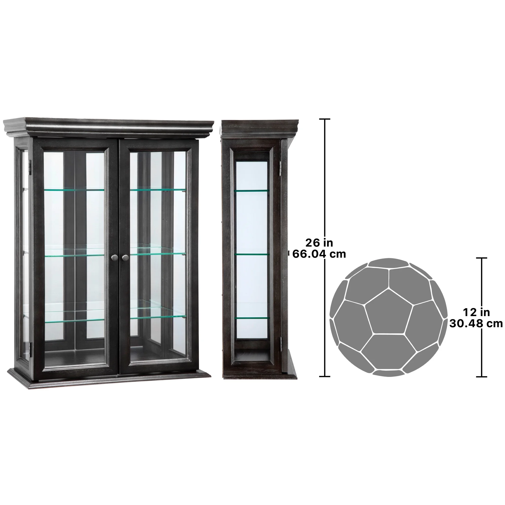 Design Toscano Country Tuscan Wall Curio Cabinet: Ebony