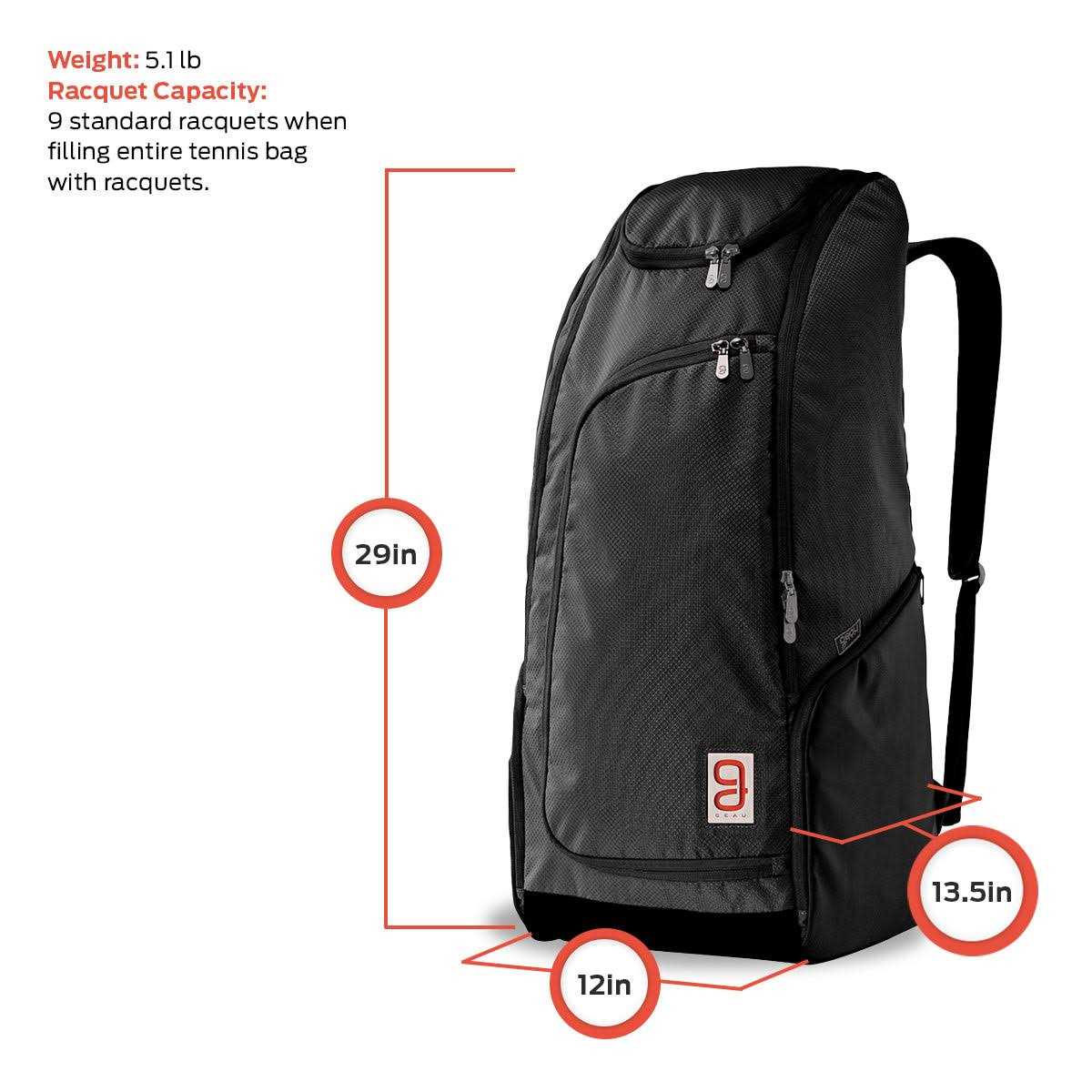 Geau Sport Axiom Tennis Racquet Bag 2.0 9 Pack Black GTAR - Sports Supplies Online Store