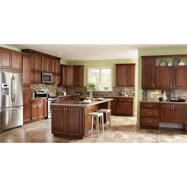 Hampton Bay KW2430-COG 24x30x12 in. Wall Cabinet in Cognac