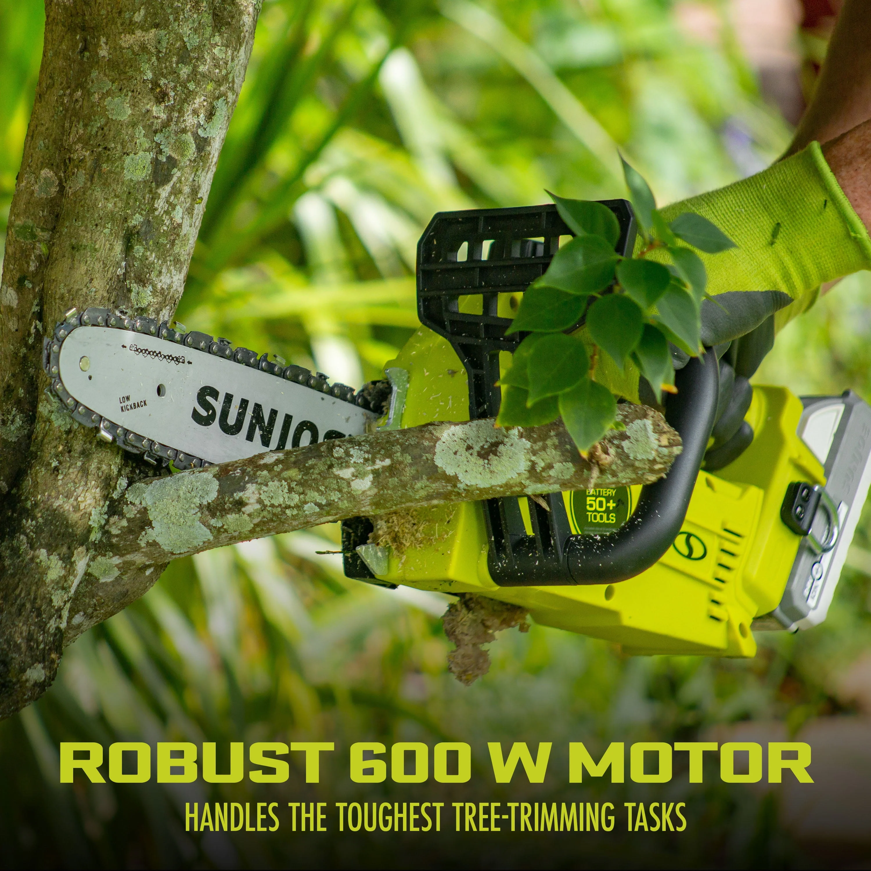 Sun Joe 24V Cordless 10-inch Chainsaw, 4.0-Ah Battery & Charger