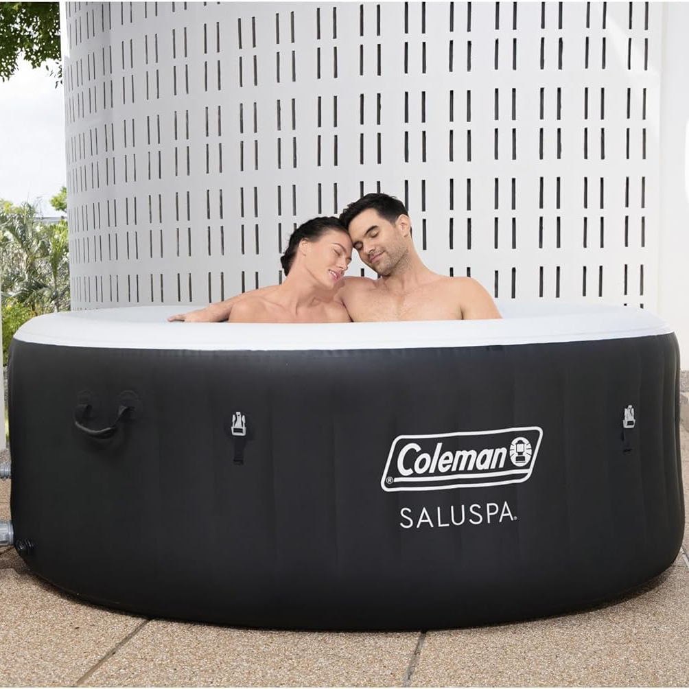 Inflatable Hot Tub Round Portable Outdoor Spa with 20 Soothing Air Nozzles and Cover