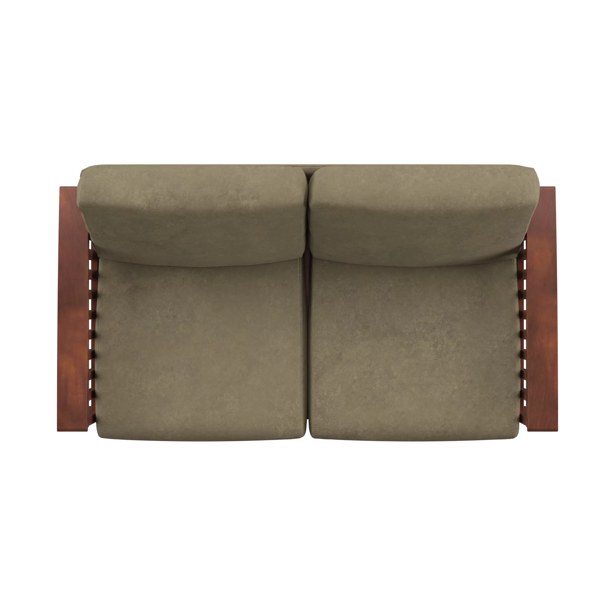 Weston Home Monterey Loveseat, Olive Microfiber