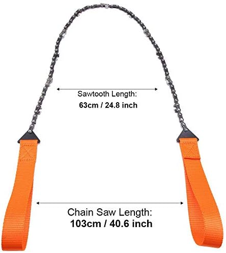 Handhold Chainsaw Long Chain Compact Folding Hand Chain Saw Portable Camping Survival Gear for Wood Cutting Camping Gear