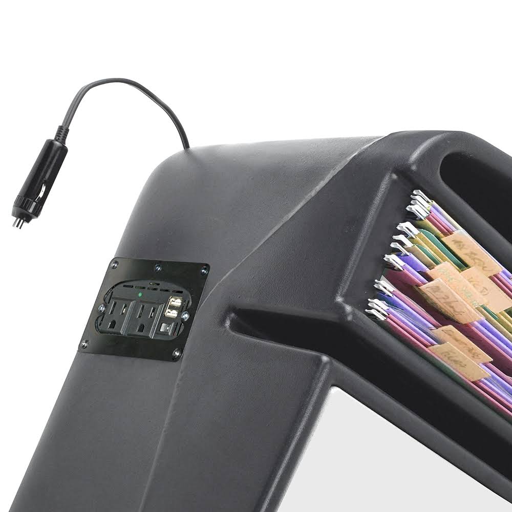 AutoExec Roadmaster Car Desk with Built-in Power Inverter and Printer Stand - Elite