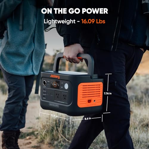 Jackery Explorer 600 Plus Portable Power Station 632Wh LiFePO4 Battery, 800W AC/100W USB-C Output, 1 Hr Fast Charge