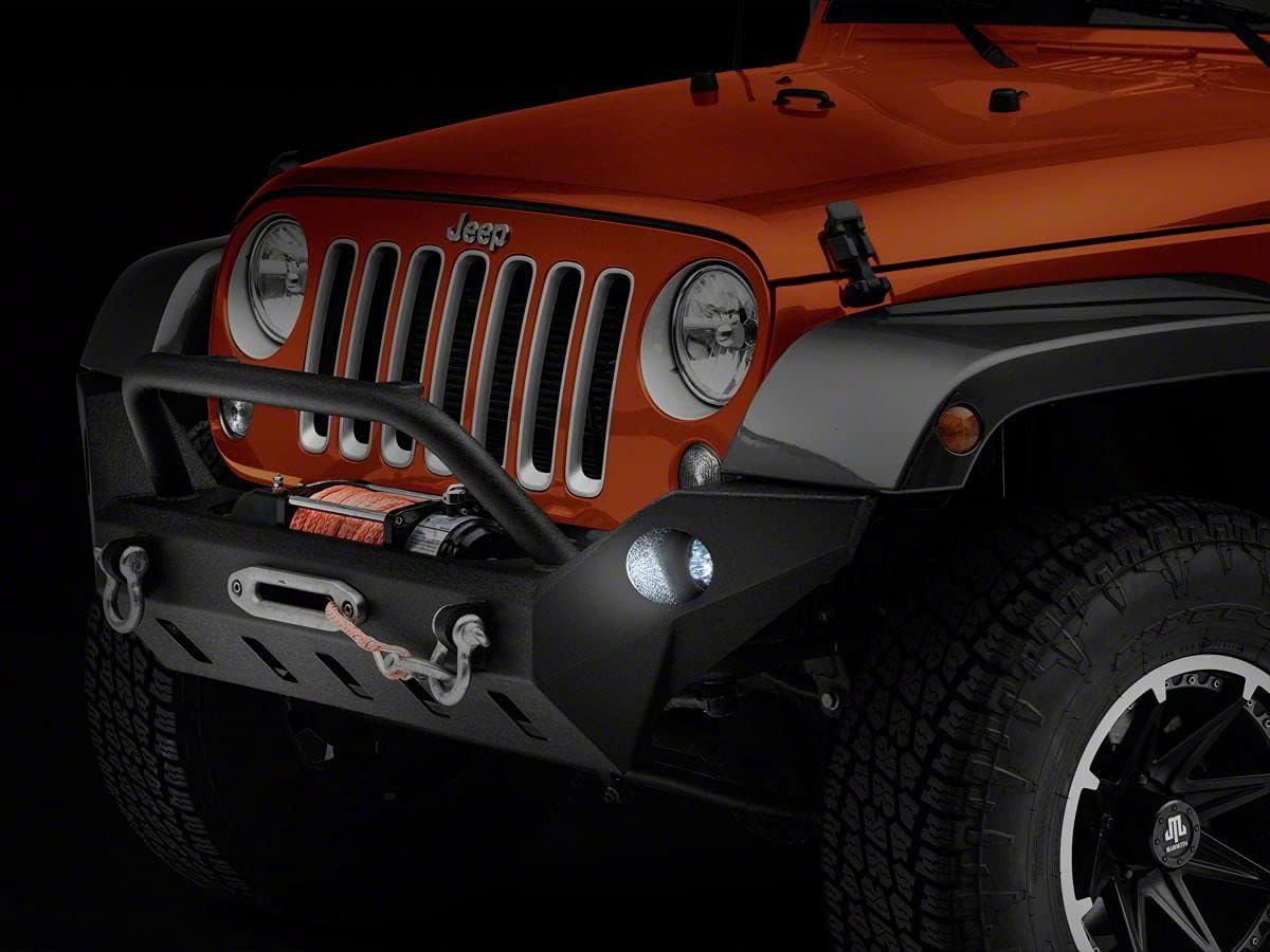 Barricade Extreme HD Full Width Front Bumper with LED Fog Lights Compatible with 07-18 Jeep Wrangler JK