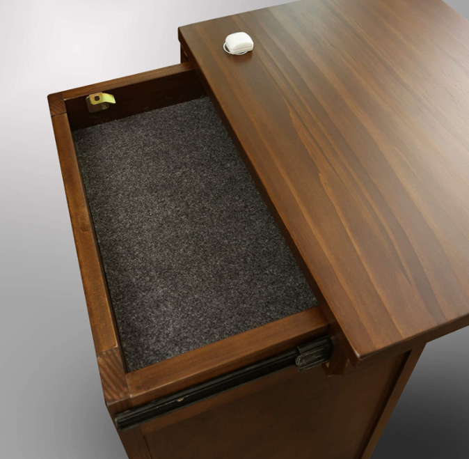 Casual Home Lincoln Nightstand Compartment, Concealment Furniture, Mocha