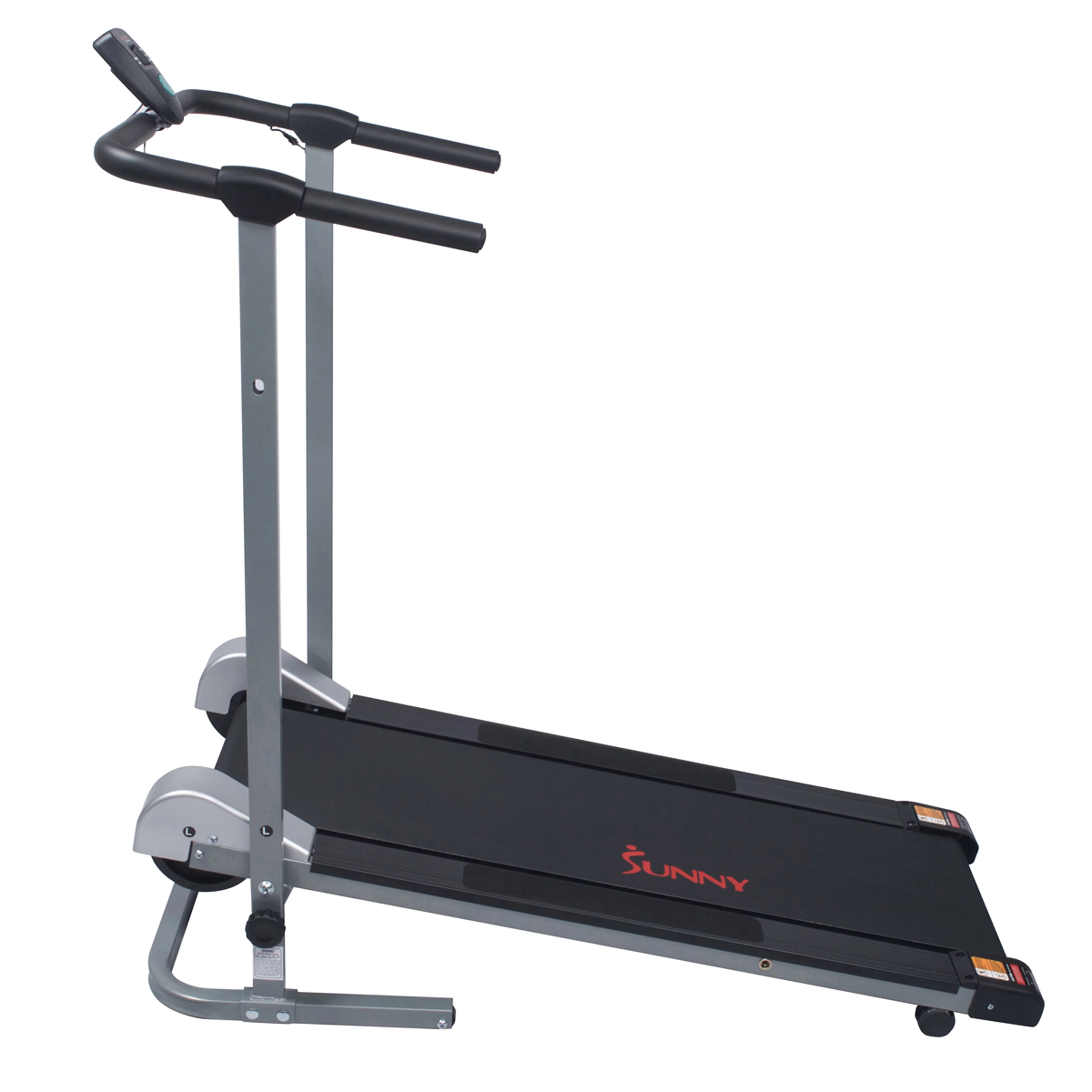 Sunny Health & Fitness Manual Treadmill - Compact Foldable Exercise Machine for Running and Cardio Training, SF-T1407M