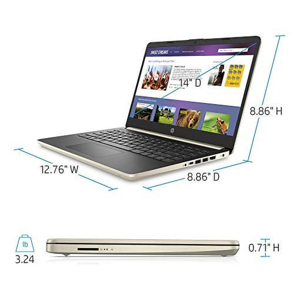 HP 2021 Newest 14'' HD Home and Business Laptop PC Intel 10th Gen i3-1005G1 Dual-Core Processor 8GB DDR4 RAM 256GB M.2 SSD Intel UHD Graphics Webcam