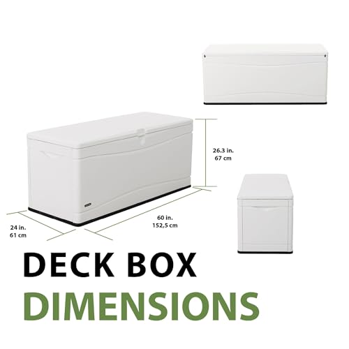 Lifetime 60012 Extra Large Deck Box, 130 Gallon, Desert Sand/Brown