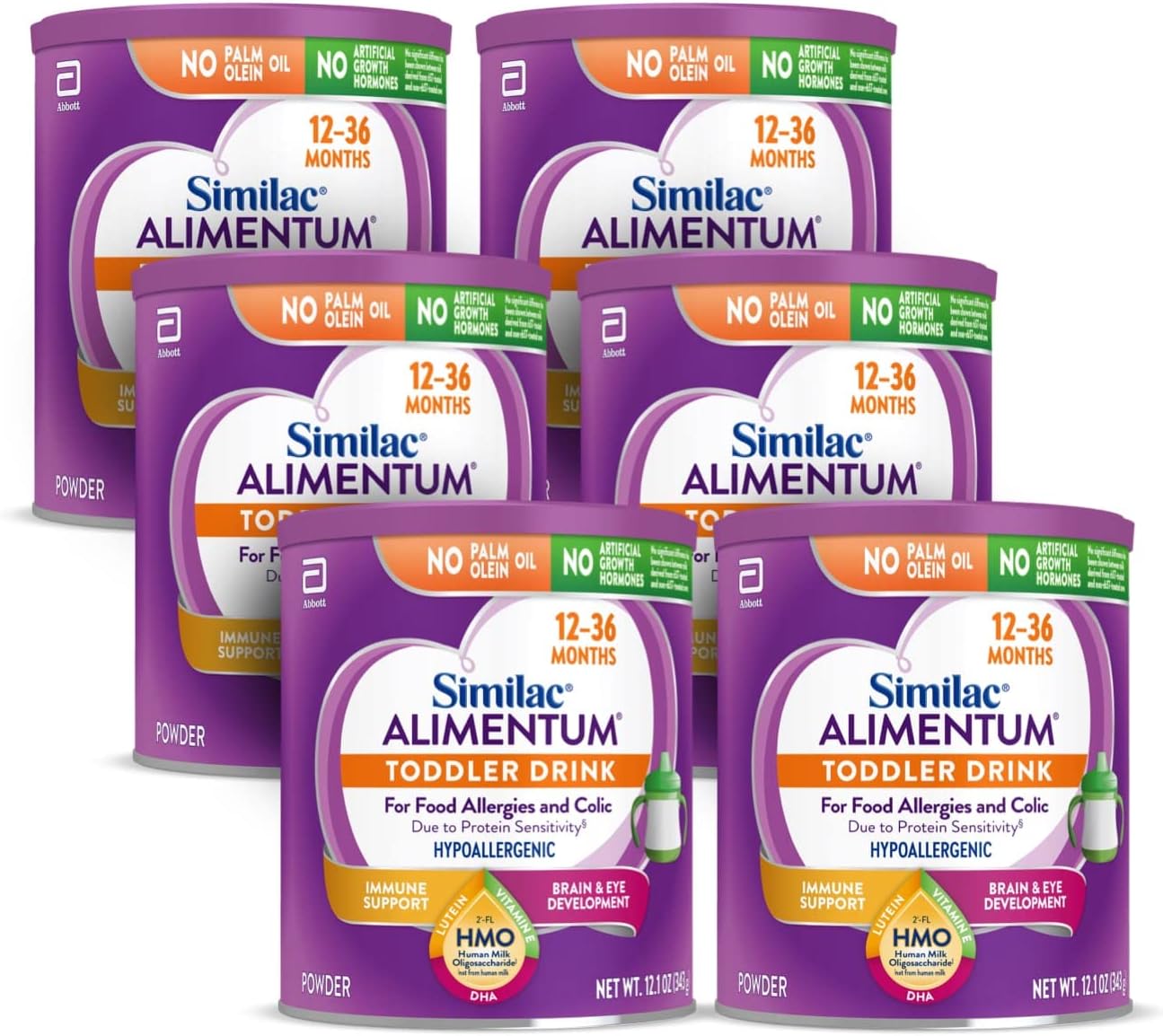 Similac Alimentum First & Only Hypoallergenic Toddler Drink with 2'-FL HMO for Food Allergies and Colic Due to Protein Sensitivity, Easy to Digest