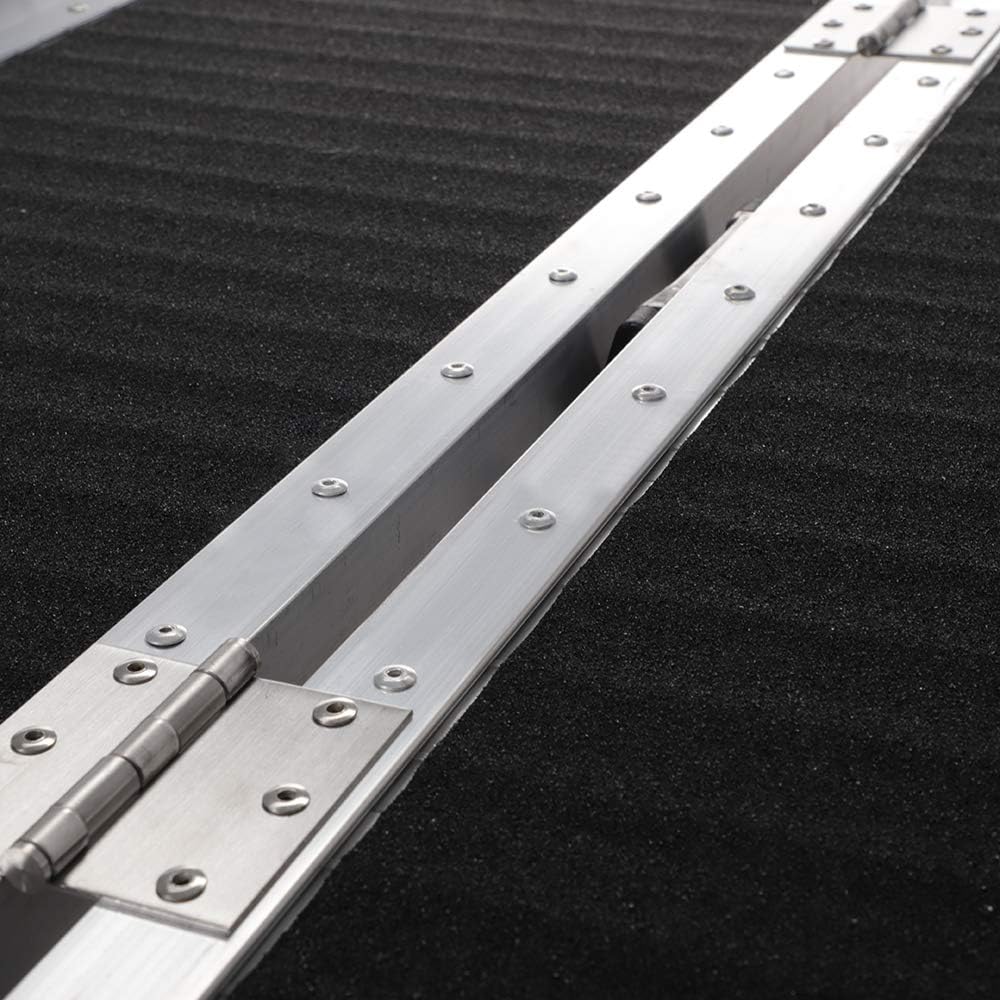 OMECAL 4' Wheelchair Ramp Threshold Portable Ramps 4ft for Home Steps Doorway Stairs Aluminum Handicap Metal House Mobile Porch Temporary Multifold