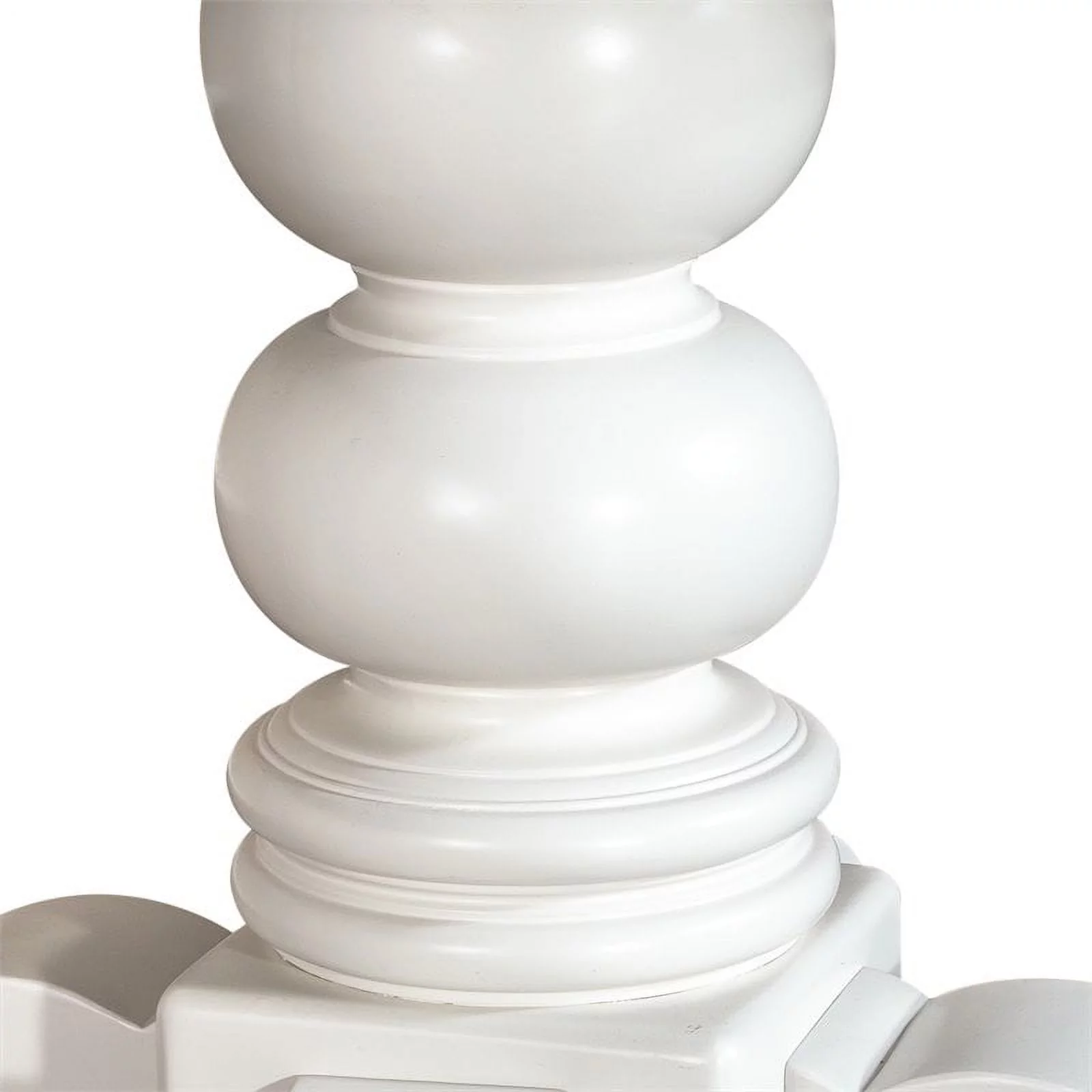 Pemberly Row Transitional Wood Top Round Pedestal Dining Table in White