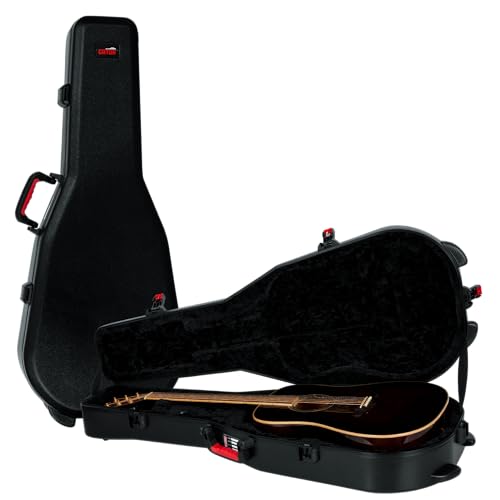 Gator Cases Molded Flight Case for Strat/Tele Style Electric Guitars with TSA Approved Locking Latch, (GTSA-GTRELEC)