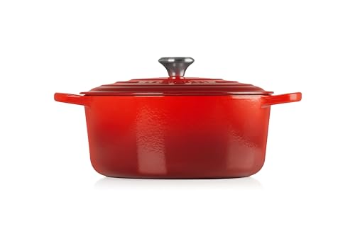 Le Creuset Enameled Cast Iron Signature Round Dutch Oven, 5.5 qt., Cerise