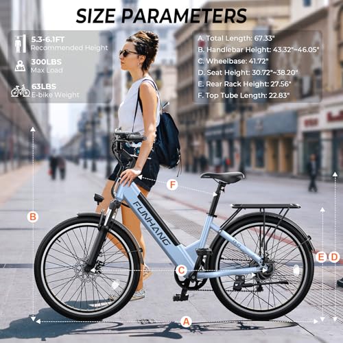 Electric Bike for Adults, 1000W Peak EBike, 50 Miles 21.7MPH Adult Electric Bicycles with 48V Built-in Removable Battery, Adjustable Stem, Rear Rack