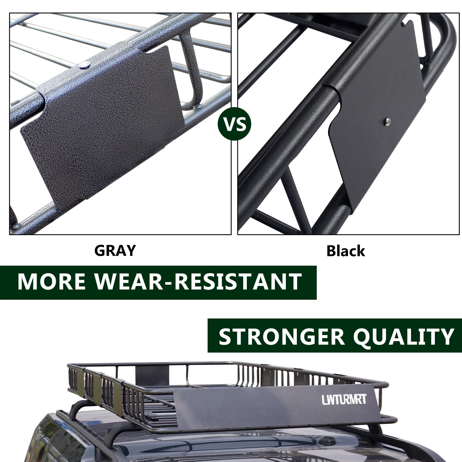 Universal LWTRMRT 84"Rooftop Cargo Carrier Rack W/ 2 Nets, 250lbs Capacity Roof Luggage Basket