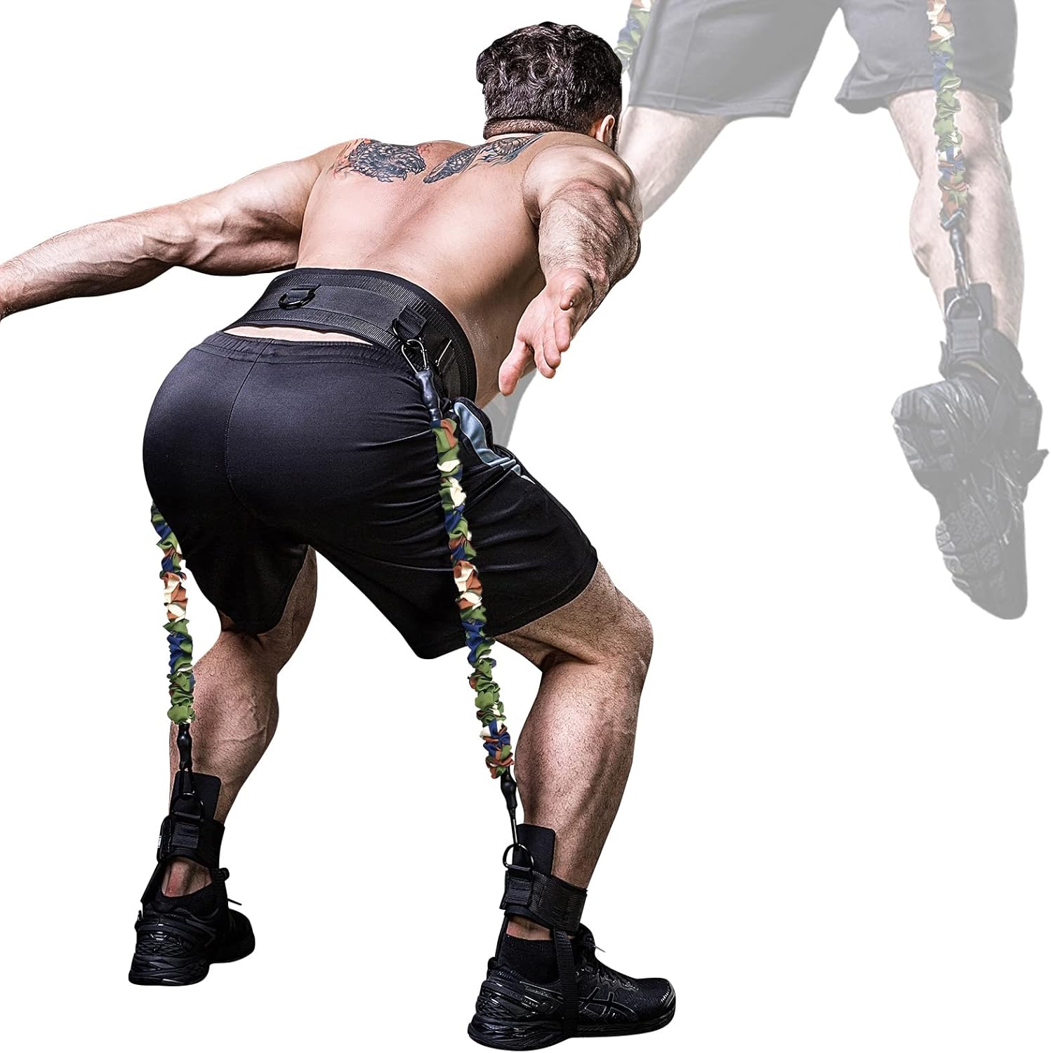 INNSTAR Vertical Jump Trainer Leg Strength Resistance Bands Set for Basketball Triple Jump Football Volleyball Training