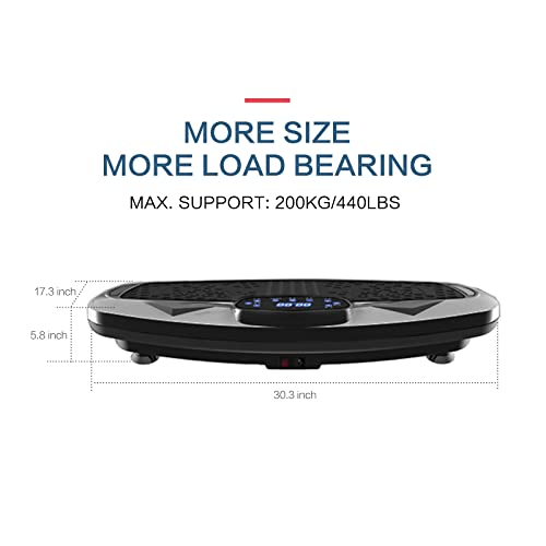 Vibration Plate Exercise Machine Whole Body Workout Vibration Fitness Platform for Home Fitness & Weight Loss + BT + Remote, 99 Levels