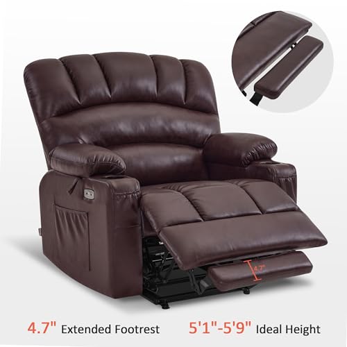MCombo Oversized Power Lift Recliner Chair for Elderly, Lift Chair with Heat and Massage, Lift Recliner for Big and Tall, Cup Holders