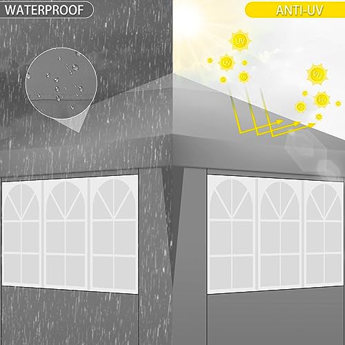 COBIZI Canopy 10x20 Pop Up Canopy Tent with 6 Sidewalls Party Tents for Parties Weddings Backyard Waterproof Canopy Outdoor Commercial Canopy Event