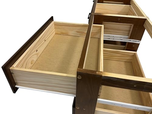Discovery World Furniture White Full Bookcase Bed with 6 Drawers