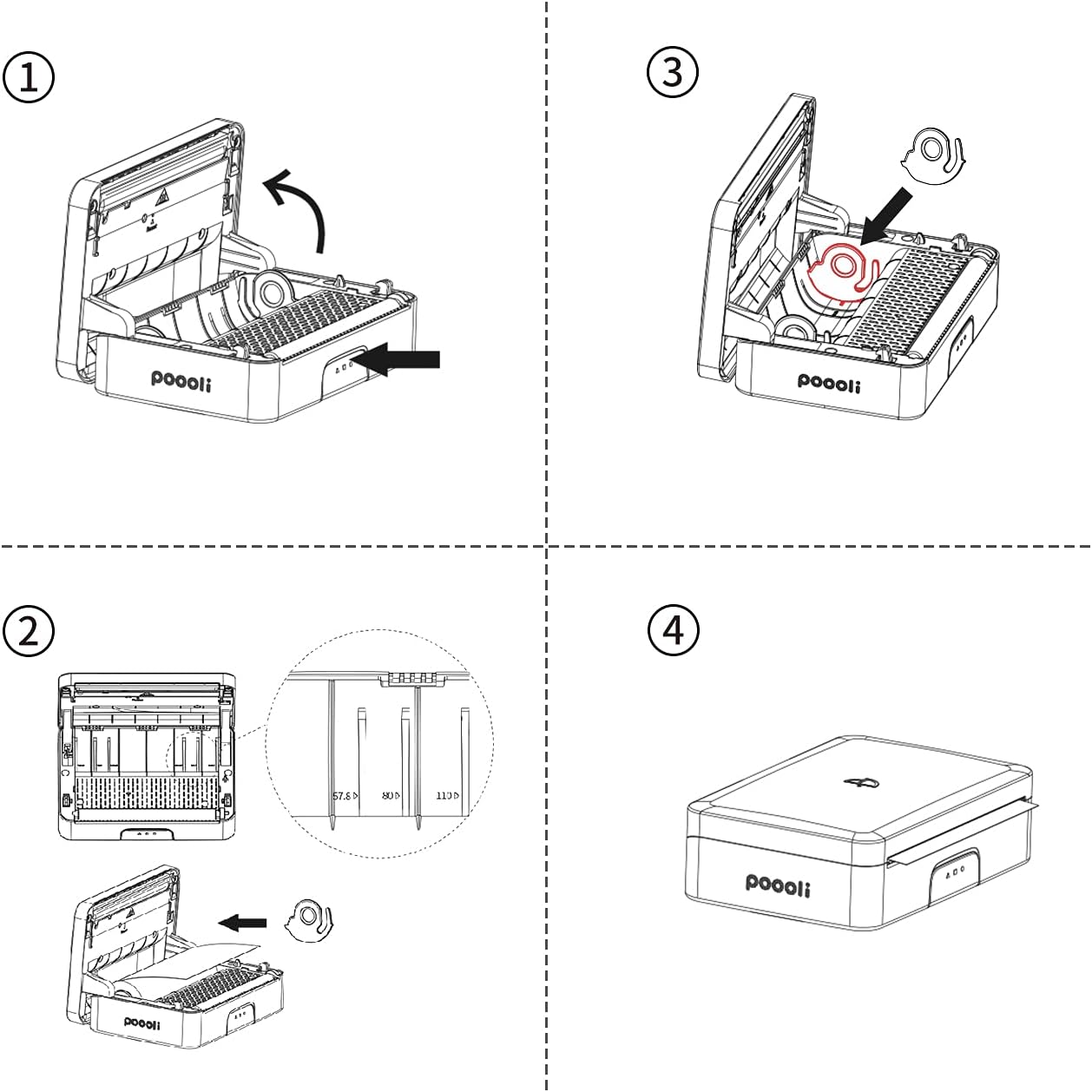 Portable Travel Printer-Wireless Thermal Printer Compatible with iOS Android Window for Printing Sticker, Logo,Label,Receipt,Photo