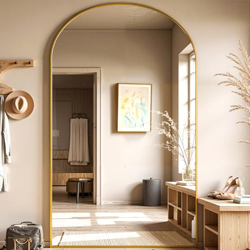 Floor Mirror, 78"x38" Oversized Full Length Mirror with Stand,Arched Full Body Mirror Standing Hanging Leaning Against Wall
