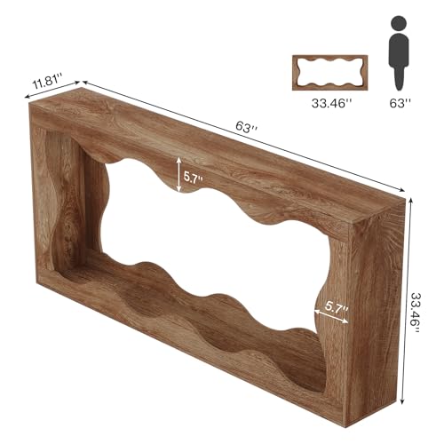 Tribesigns 63 Inches Farmhouse Console Table with Storage, Couch Table Behind Sofa, Long Entryway Sofa Station, Narrow Console Stand