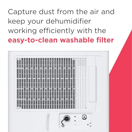 Frigidaire 50-Pint Portable Dehumidifier with Wi-Fi and Energy Star Certification for Medium/Large Rooms & Basements, Custom Humidity Control